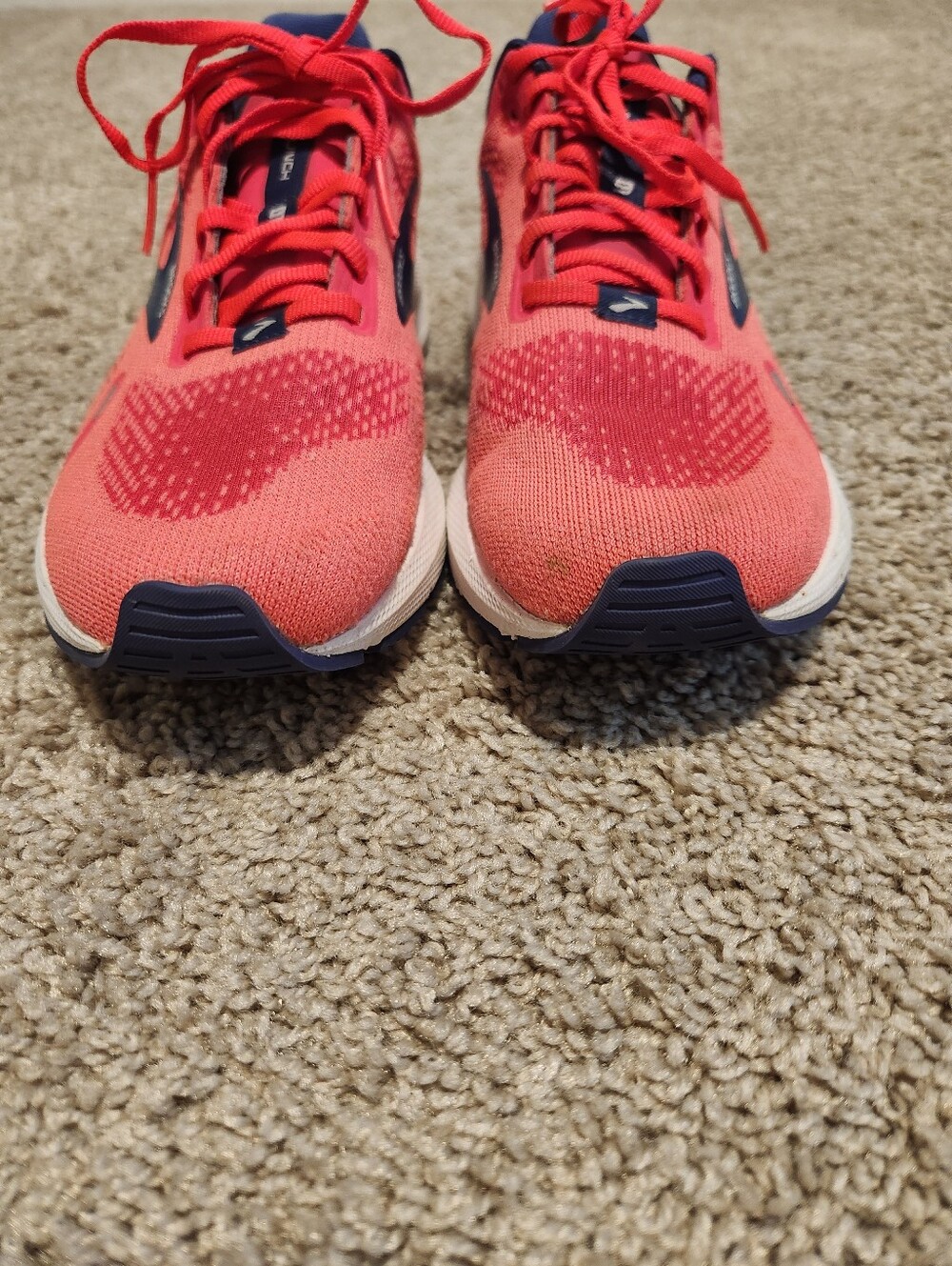 Brooks Launch 9 Running Shoes Womens Pink Navy Cardio Training Size 7.5 - Picture 2 of 12